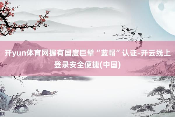 开yun体育网握有国度巨擘“蓝帽”认证-开云线上登录安全便捷(中国)